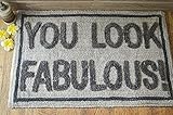 Chardin home Grey Bathroom Rug | Modern Farmhouse Bath mat with Fabulous Words, Quirky | 21x34...