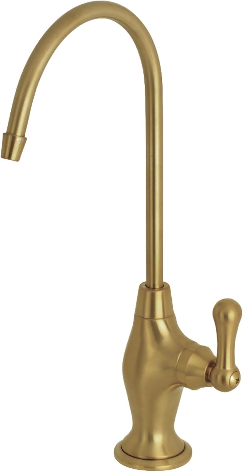 Kingston Brass Gourmetier KS3192AL Restoration Single Handle Water Filtration Faucet, Polished Brass, 10.81 x 4.63 x 1.75