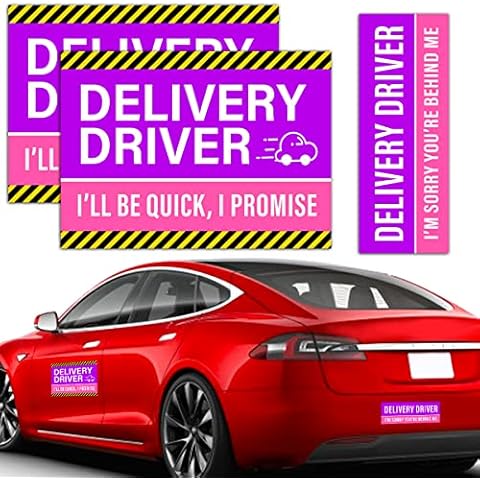 Rio Salto Delivery Driver Bumper Magnet (Pink, XL Size) Cover