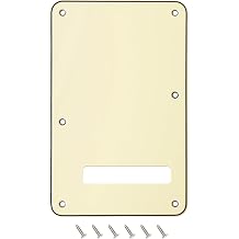 Banworks Strat Backplate Cavity Cover 3 Ply 6-Hole Trem Tremolo Cover Backplate for USA/Mexican Fender Standard Strat ST JT/HGB-01 Cream