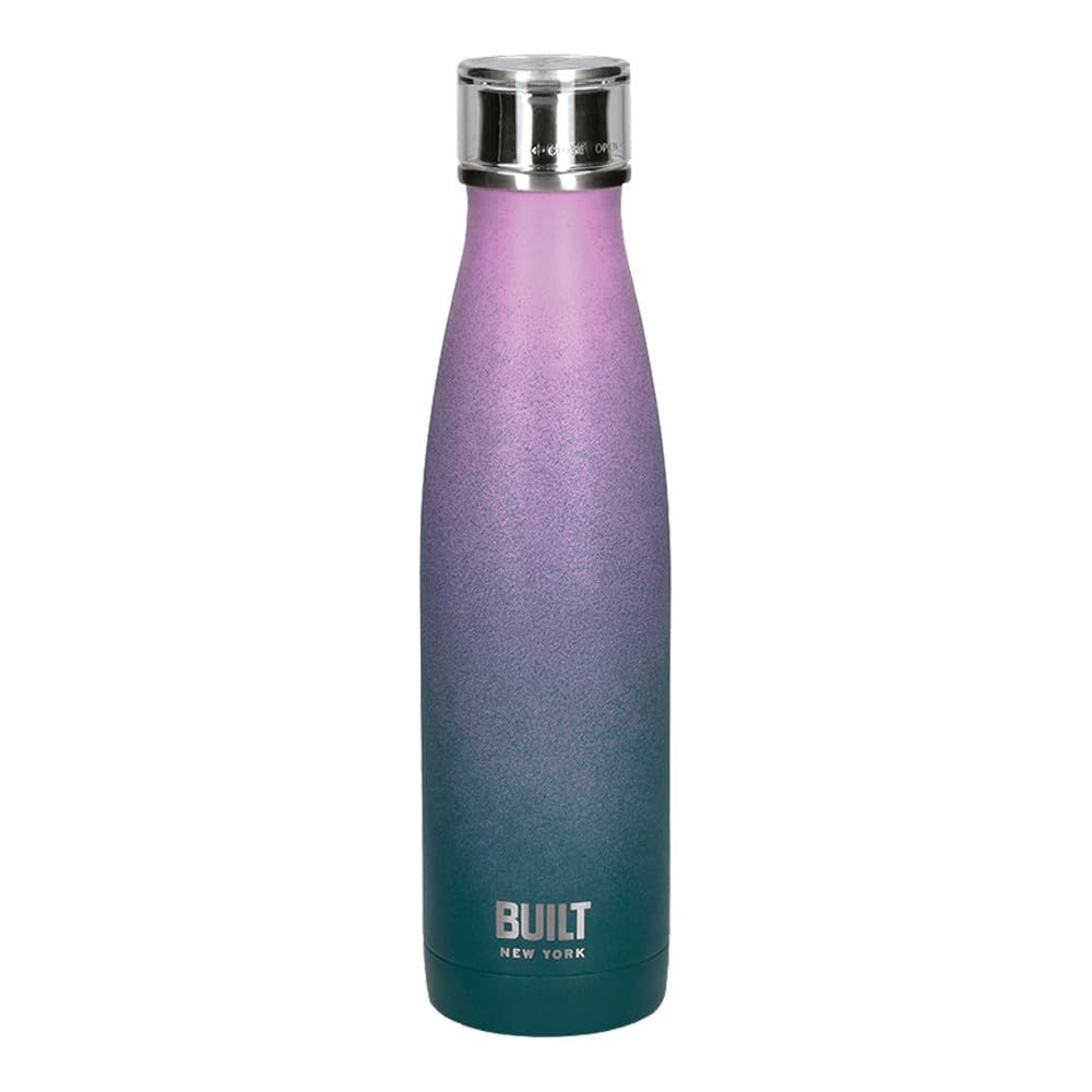 BUILT New York Perfect Seal 500ml Double Walled Stainless Steel Hydration Bottle - Pink/Blue