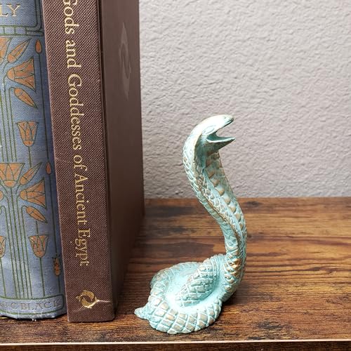 Estatua Decorativa de Cobra Egipcia Pintada a Mano miniatura 3