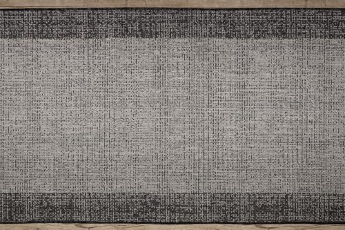Alfombra Läufer Sisal 6053 negra para decorar entradas modernos de 100x140 7