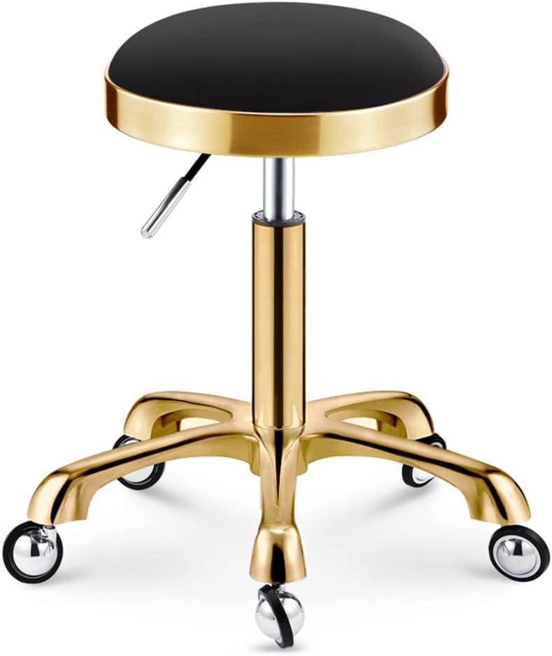 Tabouret d'atelier robuste anti-cheveux avec roulettes fluides en cuir