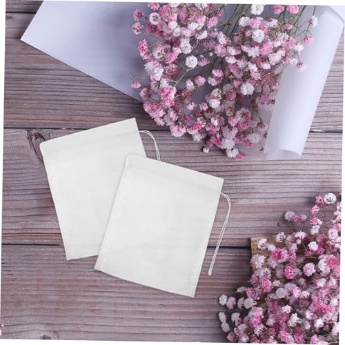 100 bolsas saquito con cordón para té y especias 8x10 cm miniatura 4
