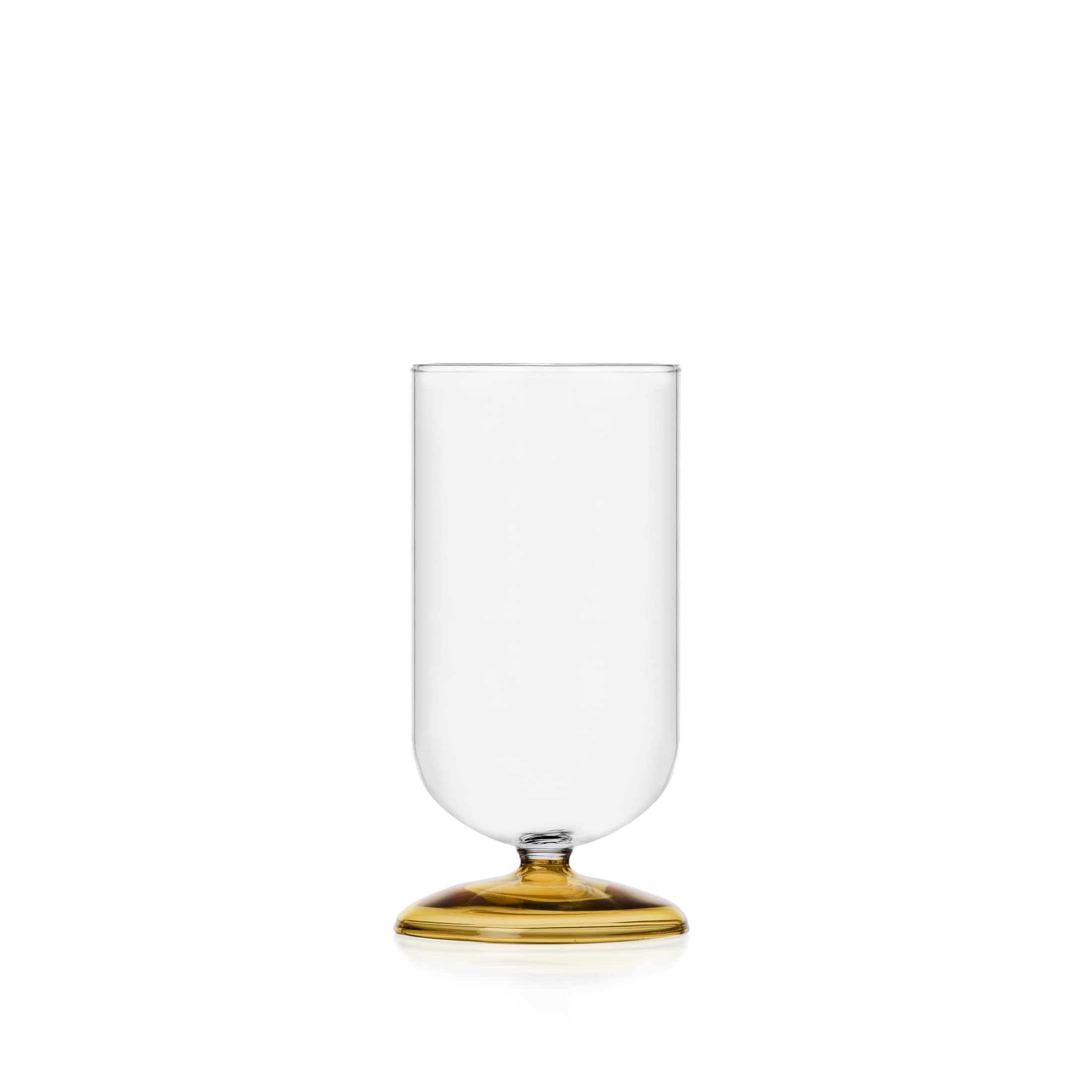 Ichendorf Milano Bloom Collection Goblet, 50 cl, Yellow, Borosilicate Glass, Handmade