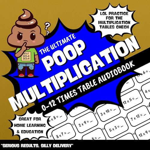The Ultimate Poop Multiplication 0-12 Times Table Audiobook Audiolibro Por Professor Poop arte de portada