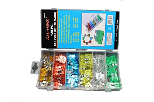 BAPCF 120 Piece Set White-Marked Assorted Car Truck Fuse 5, 7.5, 10, 15, 20, 25, 30 Amp (Easy-To-Read miniatura 1
