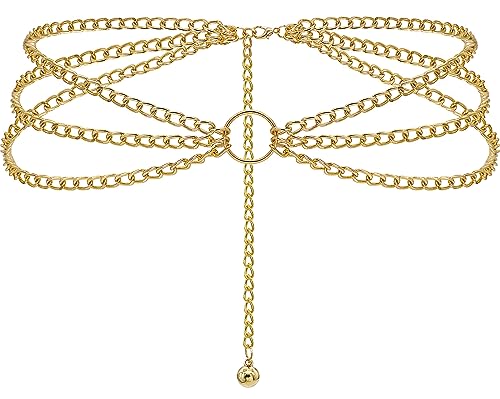 1 Psc elegant Adjustable Multi-Layer Waist Chain Belt for Women - Stylish and Versatile Accessory-image-43