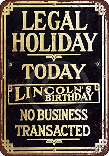 Holiday Closed Notice Business Sign, Outdoor & Indoor, 12x8 inch