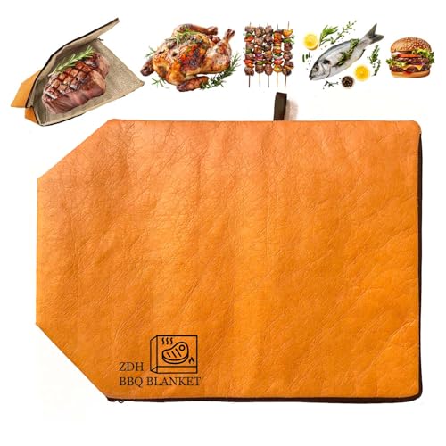 BBQ Blanket Meat Resting Bag 1 Piece for BBQ Smoking, Keep Warm Tender and Juicy, Reusuable Large Capacity, Zipper Design, Foldable, Washable, Family Outdoor BBQ, Holiday Party