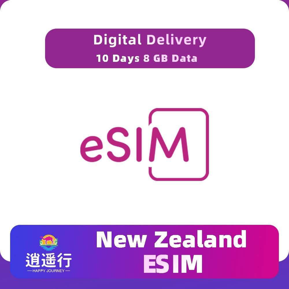 eSIM Card for New Zealand | Get QR Code Instantly | 5G/4G High-Speed | Hotspot Allow | for Travel, Business & Unlocked Phones (30 Days, 30GB (Total), 5G, excluding Voice Calls.)