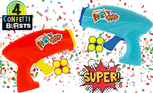 Image of JA-RU Party Poppers Confetti Shooters (144 Units) Air Powered Confetti Gun. Wedding Send Off Ideas, Gender Reveal Ideas, Birthday Party & New Years Eve Partys Supplies. 955-144s