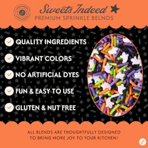 Image of Sweets Indeed, Bulk Sprinkles, 1.3 pounds, Sprinkle Mix, Perfect for Cake Decorations, Baking Ice Cream Cookies Cupcake Topper (Mini Heart) (Pumpkin)