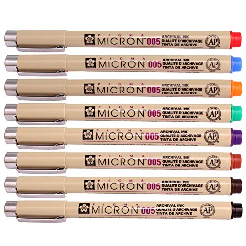Sakura Pigma Micron Fineliners Pen Color Surtido x8 miniatura 4