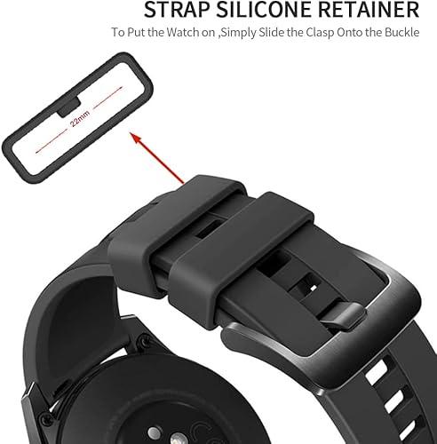 Miniatura 7 de TUCANA 10 correas de reloj de 0.787 in compatibles con Garmin Vivoactive 3Forerunner 645 245VenuVivomoveFenix 7Fenix 6Fenix 5 Band Keeper, retenedor