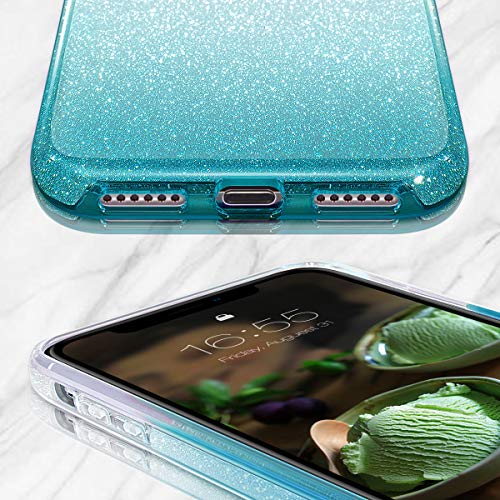 Mateprox Iphone Xr Case,Bling Sparkle Cute Girls Women Protective Case For Iphone Xr 6.1" (Gradient Green) #TOP2
