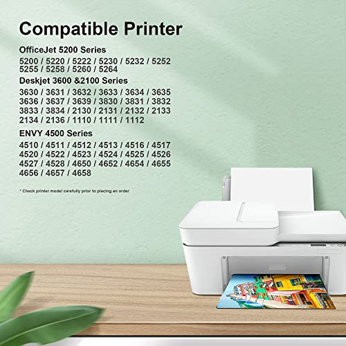 63Xl Black Ink Cartridge (2-Pack), Replacement For Hp Ink 63 63Xl Black Ink Cartridge For Hp Officejet 3830 4650 4655 5200 5255 Envy 4520 4510 4512 5260 Deskjet 1112 3633 3639 F6U62An,Remanufactured #TOP1