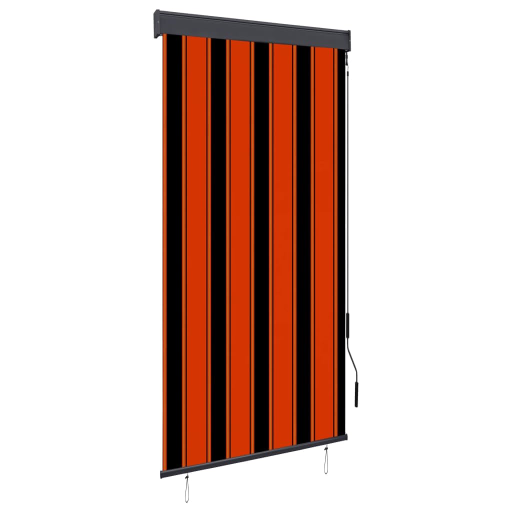 vidaXL Estor Enrollable de Exterior Persiana Toldo Vertical de Jardín Balcón Porche Pantallas de Privacidad Sombra 80x250cm Naranja y Marrón