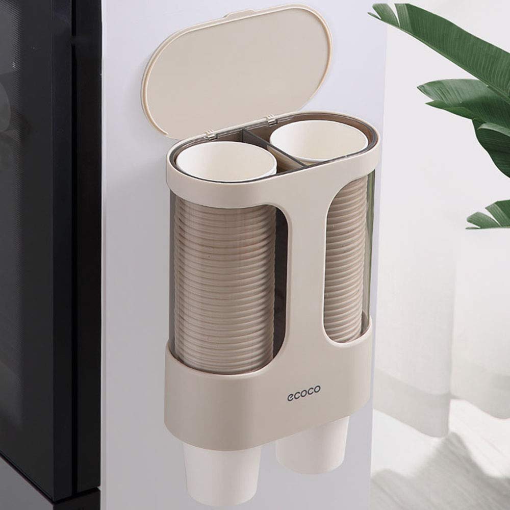 QUPLMGE 4 Portabicchieri Auto Universali - Supporto Bevande In Plastica Per Sedili Posteriori E Pannelli Porta - Fissaggio A Gancio O Nastro Adesivo (Nero)