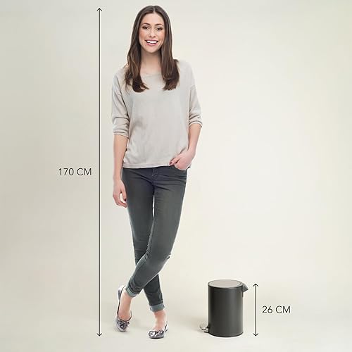 Miniatura 8 de Bamodi Cubo de basura de acero para cosméticos de 3 litros con tapa de cierre suave, cubo de basura pequeño con tapa para dormitorio, cubo de basura