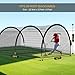 ZivPlay Baseball Batting Cage Net Batting Cages for Backyard Portable Pop Up Cage for Baseball and Softball 22ftx12ftx8ft with Pitching Machine Hole and Detachable Door