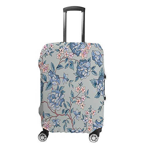 Housse de voyage anti-rayures à motif floral pour protéger vos bagages en taille M