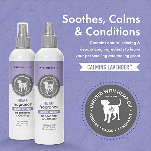 Petkin Hemp Fragrance for Dogs and Cats - with Hemp Oil & Calming Lavender Extract, 8 oz - Soothes, Calms & Conditions - Keeps Pet Smelling Great - for Home, Travel & Use on Pet Bedding - Thumbnail 4