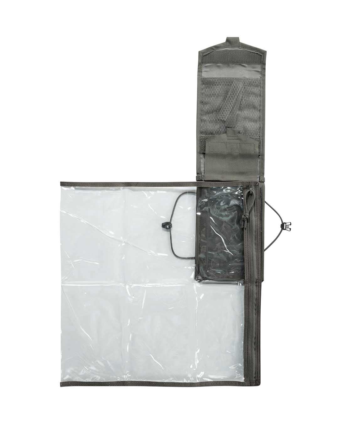 Tasmanian Tiger TT Map Pouch MKII wodoodporna i odporna na zabrudzenia torba na karty z przezroczystymi przegródkami do opisywania, szary kamienny-oliwkowy IRR, Dodatkowa torba