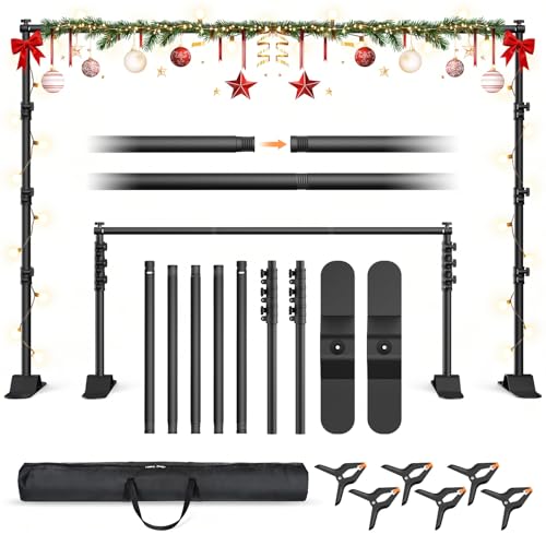 Forlogic 10x8ft Banner Backdrop Stand KitHeavy Duty Adjustable Photo Background Stand Step and Repeat Backgdrop Frame for PhotographyPartyTrade Show