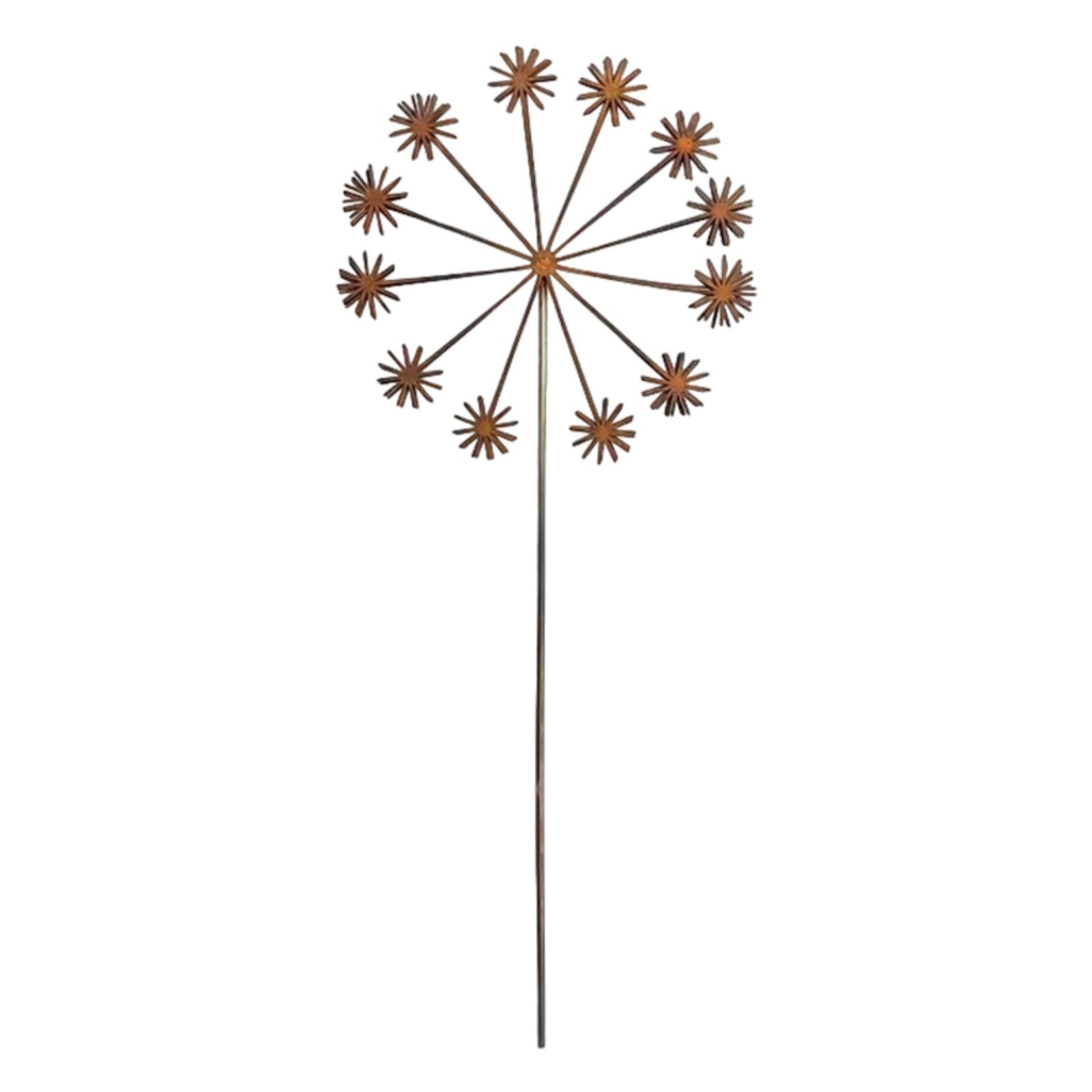 Xinsheinelry Rusted Iron Flower Stakes Garden Decoration Metal Art Outdoor Plant Decor Garden Stake Metal Flower Outdoor Backyard Landscape