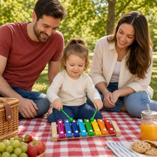 Image of Tantrums Wooden Xylophone Toy for Toddlers | 8 Colourful Notes | Kids Musical Instrument Toy | Early Learning Musical Toy