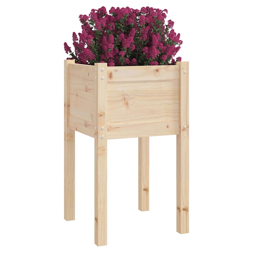 Pflanzkübel 2 STK. 40x40x70 cm aus massivem Kiefernholz, Outdoor und Indoor, für Balkon Terrasse Garten und Fensterbank, für Blumen Kräuter Gemüse Deko