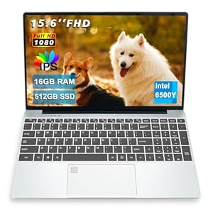 Celeron N5095 – Laptop FHD de 15.6 pulgadas, procesador de cuatro núcleos DDR4 de 8 GB RAM 512 GB SSD, portátil con teclado retroiluminado y lector de huellas dactilares, WiFi 5, BT 5.0, USB