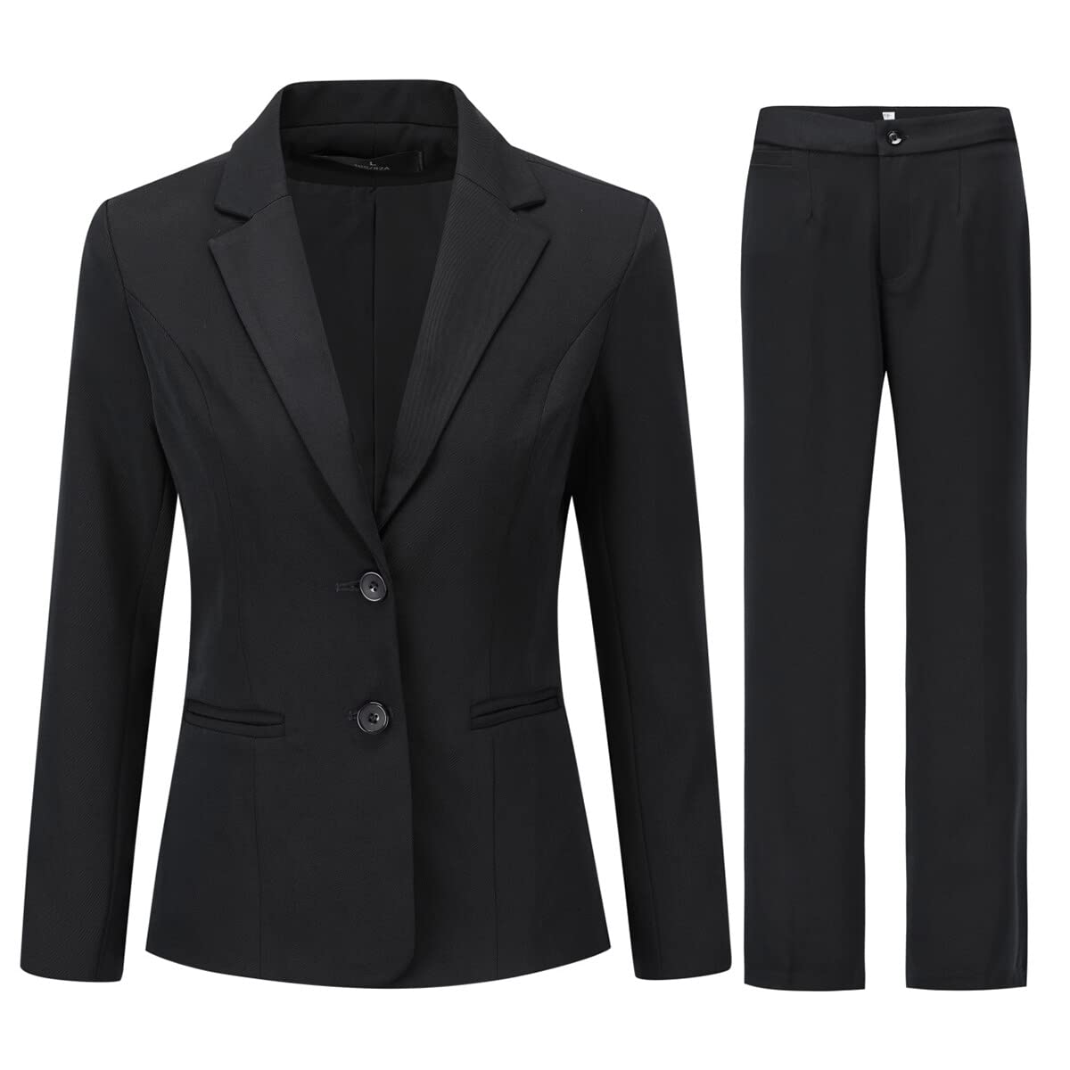 YYNUDA Tuta da donna con risvolto a due monopetto, slim elegante, sciancrata