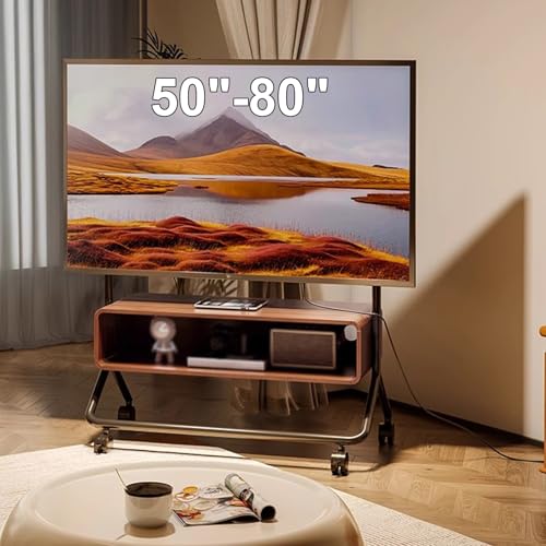 Soporte de TV portátil con ruedas para pantallas 50-85 pulg miniatura 2