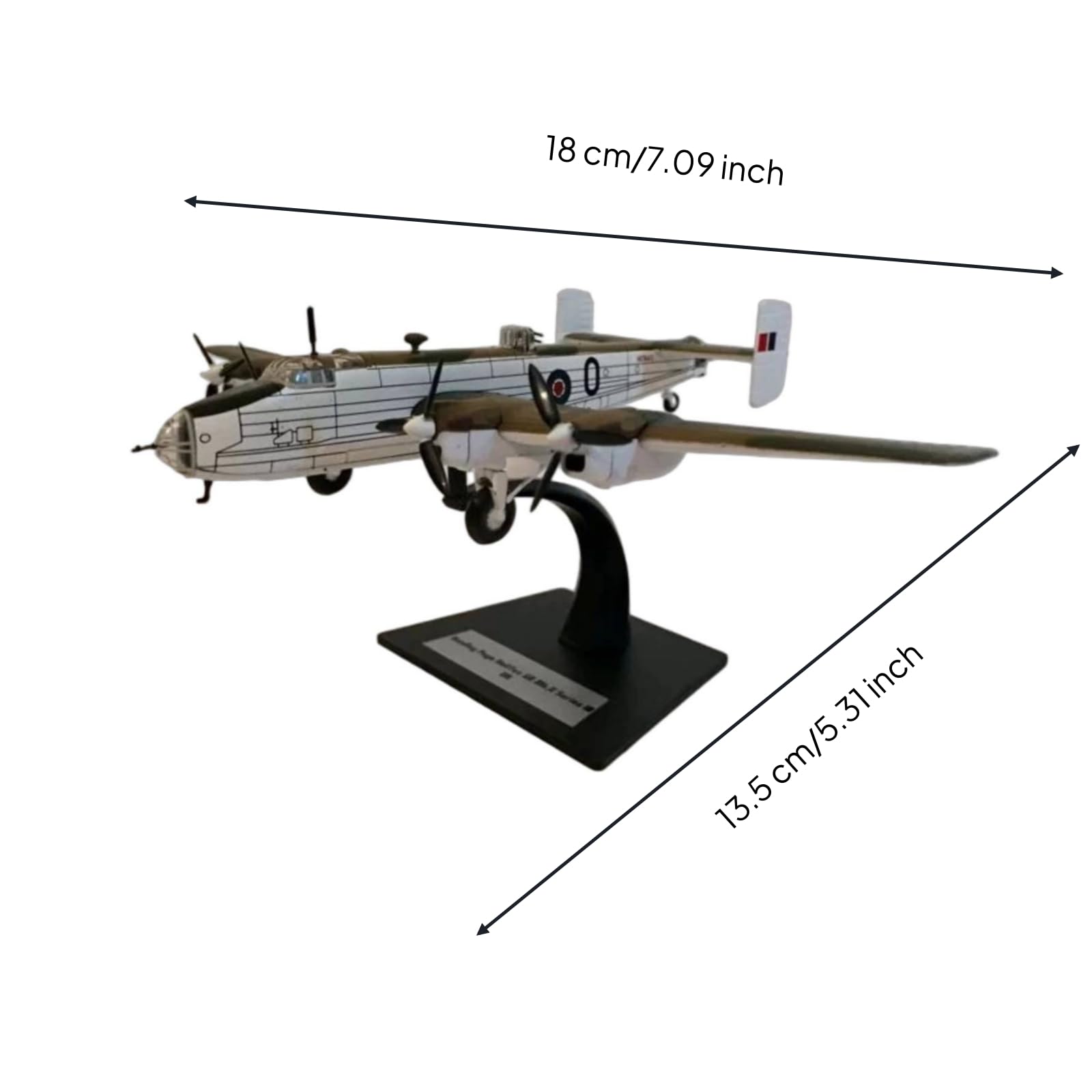 Modello Aereo in Lega Storico Motori Proelleri Aerei da Collezione Miniatura con Struttura in Metallo Vetratura Chiara E Marcature Stampate con