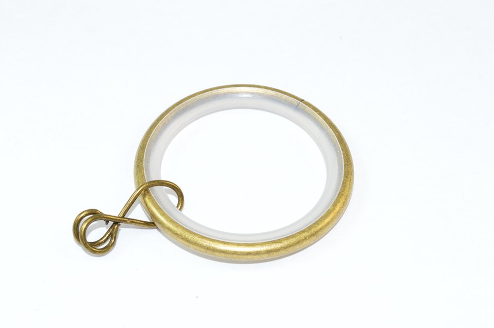 20 x Silent Curtain Pole Rings Loose Eye Antique Finish ID 35mm - OD 42mm
