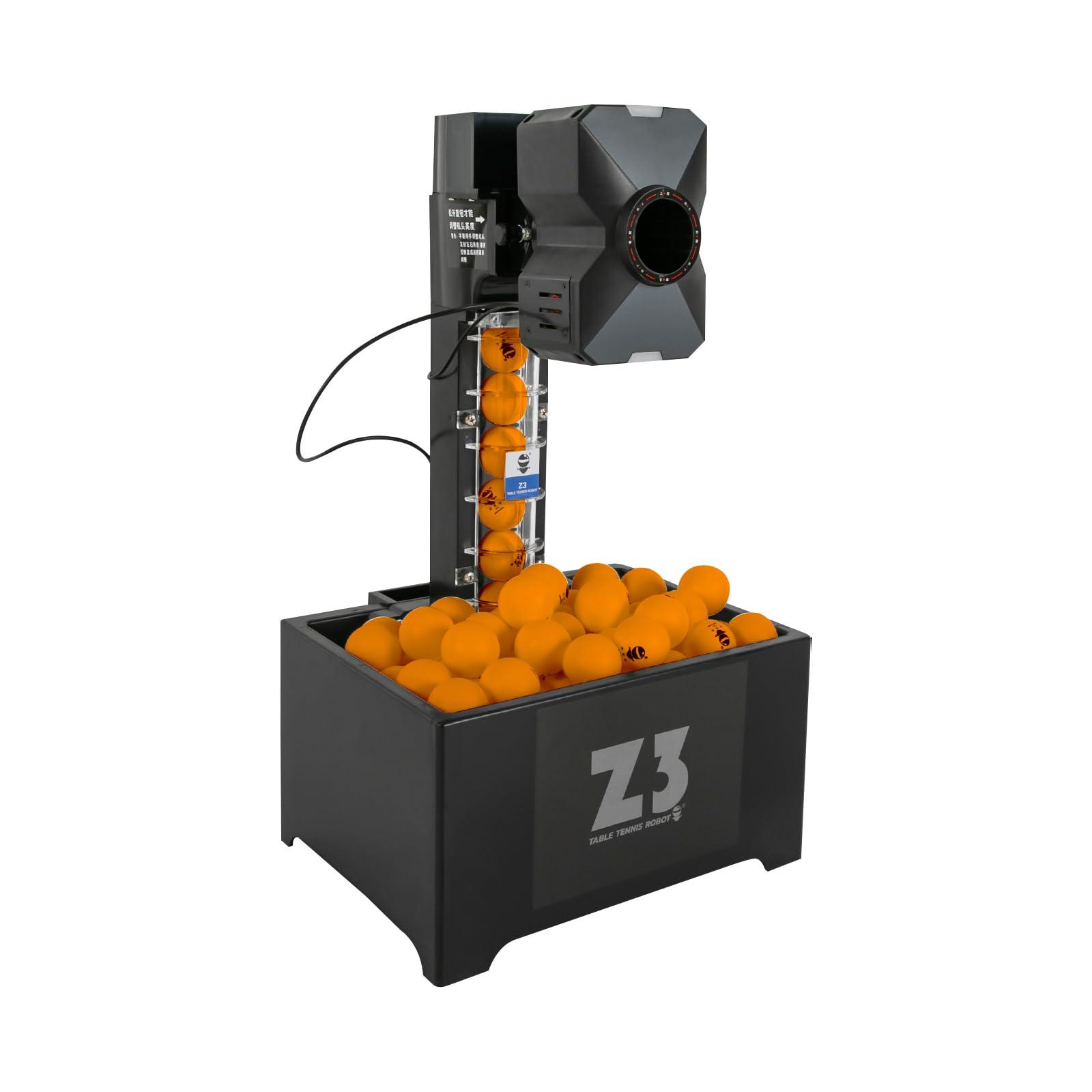 Table Tennis Robot, Ping Pong Ball Machine with Net Includes 100 Durable ABS Balls with Remote Control Comes, Variety of Modes Custom Drills