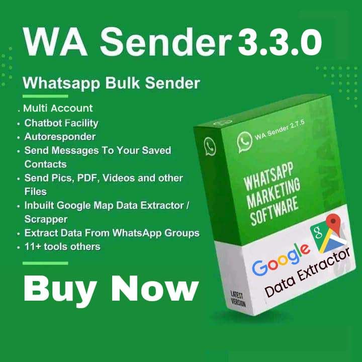 Wasender 3.5.0 |Bulk Marketing Software|whatsapp bulk message sender software|whatsapp bulk sender|whatsapp bulk software|Deliver by only Email| 1 yr License | September 2024 update| demo +918129884821 (B0DD47GJZR) Amazon Price History, Amazon Price Tracker