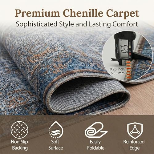 Image of Dream Weaverz Anti Slip Rectangular Carpet for Living Room & Hall | Silk | Flat Woven Soft Washable Floor Mat for Home, Bedroom Floor & Kitchen | Durable Anti Skid Rug for Daily Use (4 X 6) feet