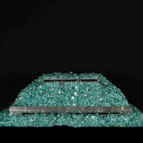 Rasmussen Alterna Vent Free FireGlitter Burner Kit (GM20-BG-AFM20-S-B-N), 20-Inch, Remote Ready Millivolt Safety Pilot, Natural Gas, Fire Glass/7 lbs/Blue/Green