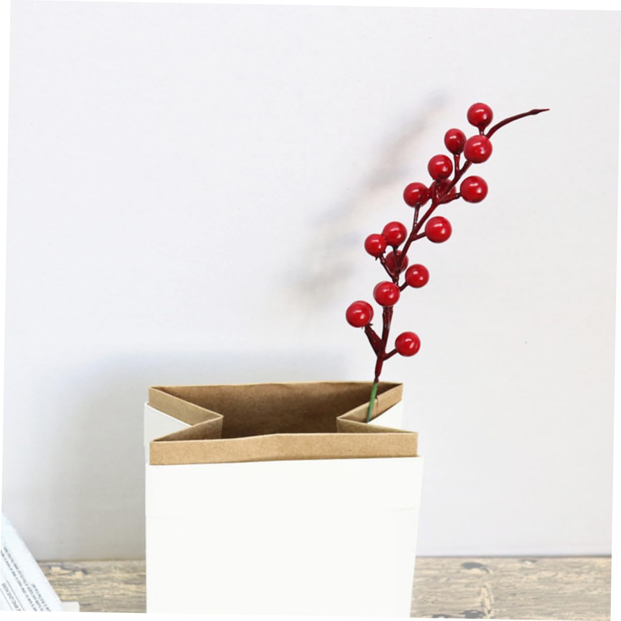 PRETYZOOM 80 Pz Bacche Artificiali Fiore Di Bacca Decorazione Di Bacche Di Natale Addobbi Natalizi Arredamento Di Bacche Rosse Per L'albero Di Natale Rami Finti Rosso Plastica
