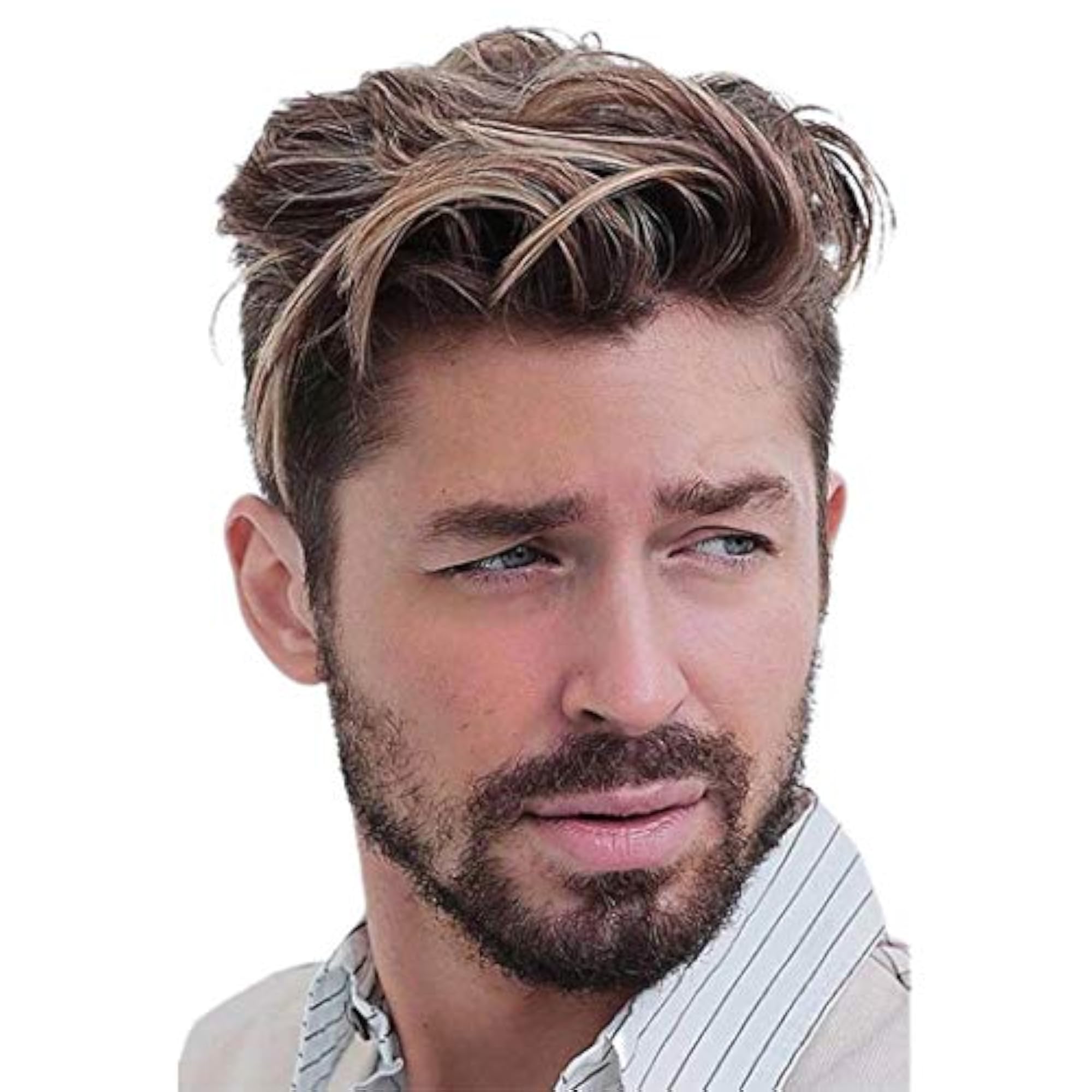 Men's Short Layered Cosplay Wig, Lightweight