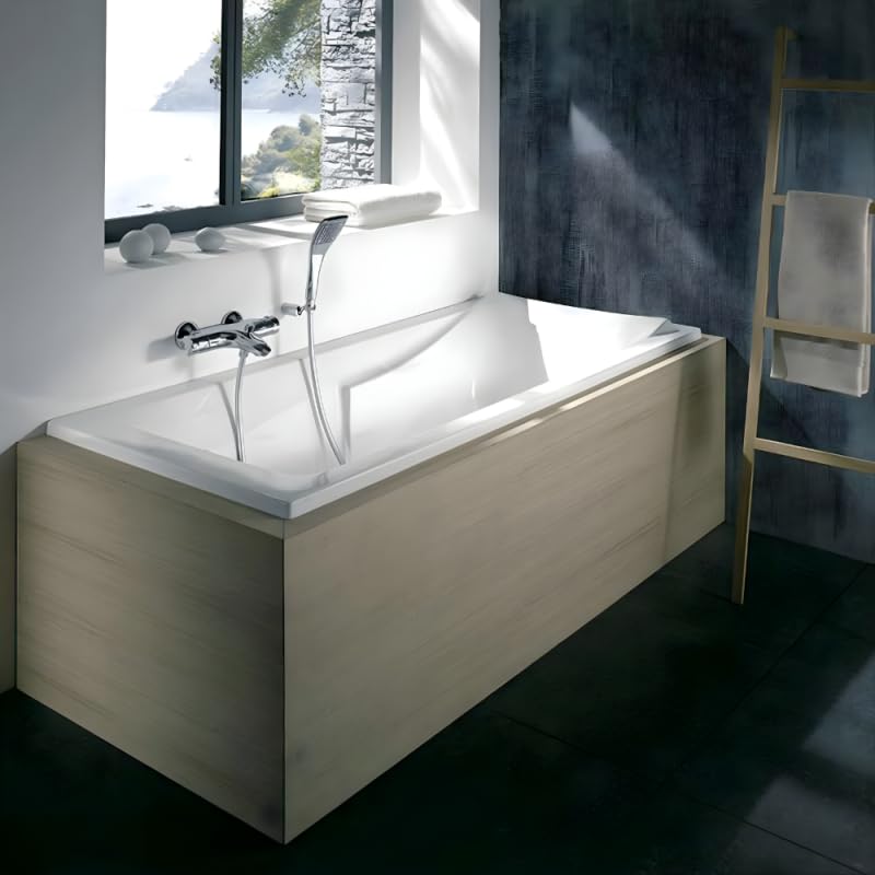 Jacob Delafon Baignoire Droite Corvette Confort + Pare Bain Acrylique renforcé 180 x 80