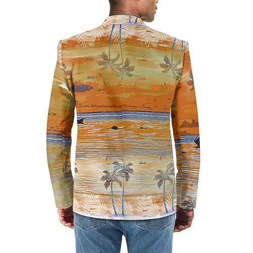 Horeset Tribal Aztec Geometric Mens Blazer Novelty Ethnic Print Casual Sports Coat Slim Fit Suit Jacket4