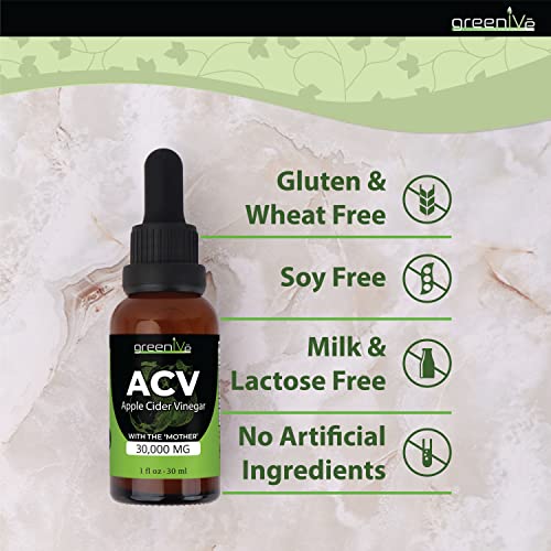 Greenive Acv Drops Apple Cider Vinegar Tincture With The Mother Weight Management, Digestive Support, And More #TOP7