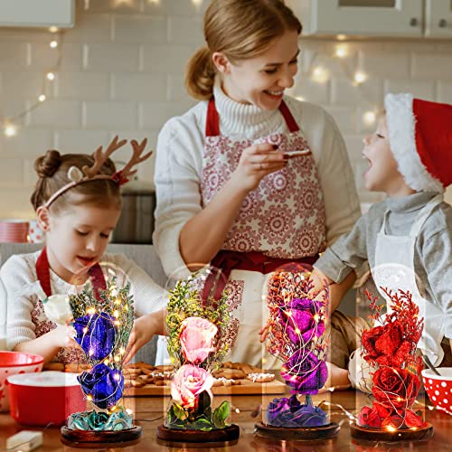 Ulif Beauty and the Beast rozen cadeaus voor vrouwen verjaardag, roos in glazen koepel voor mam, oma, vrouwen, Moederdag… - Image 5