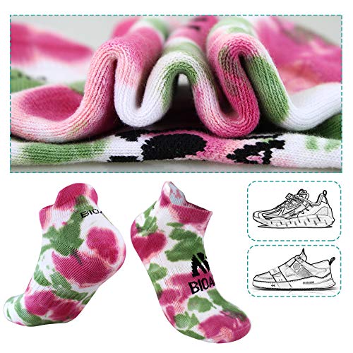 Bioaum Womens Running Socks Low Cut-6 Pairs Cotton Cushioned Athletic With Tab Arch Support #TOP4