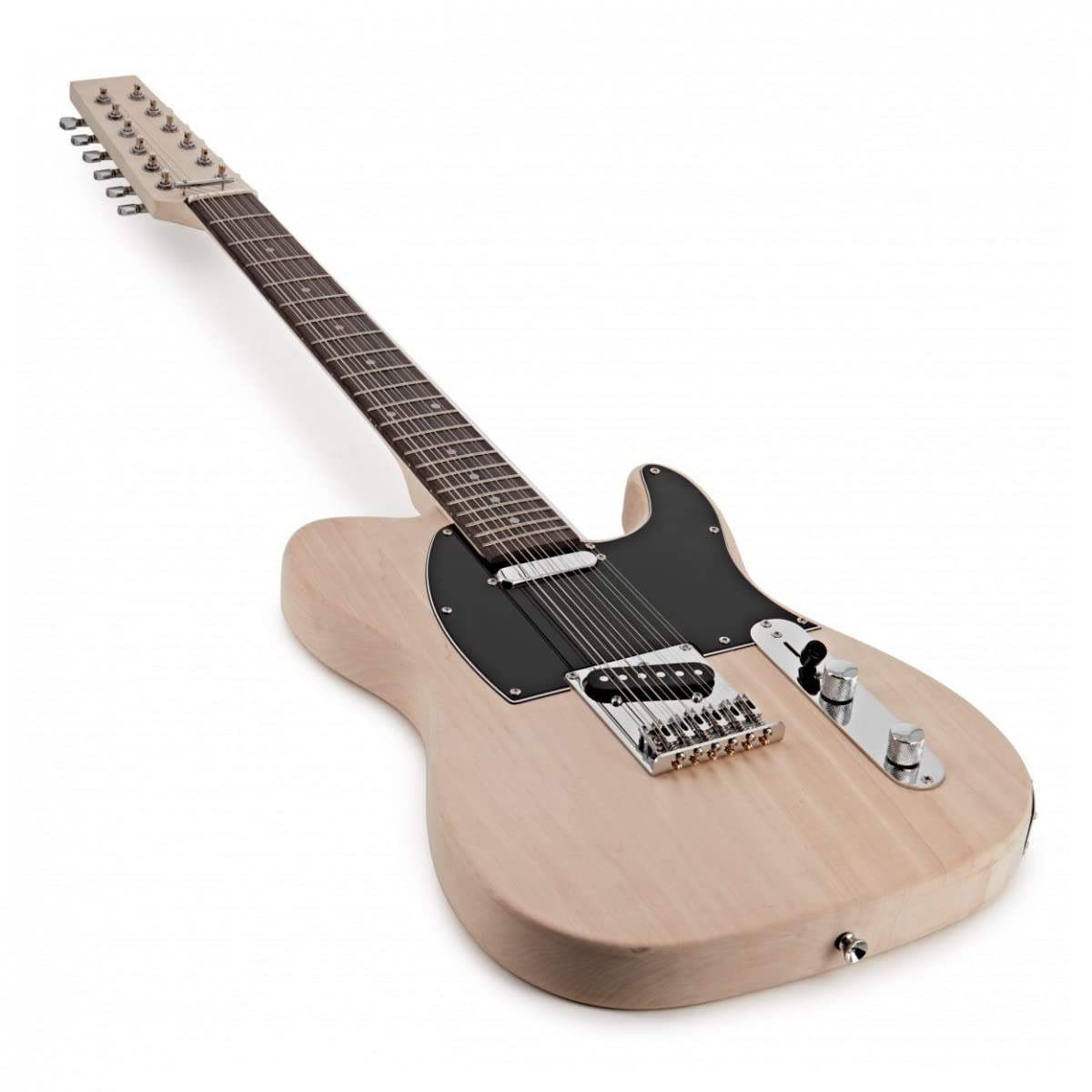 Gear4music Kit Guitare Electrique a Monter 12 Cordes avec Electronique Sans Soudure